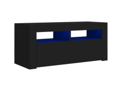 Wohnwände|TV-Wände^vidaXL TV-Schrank mit LED-Beleuchtung Schwarz 90x35x40 cm