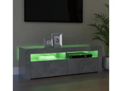 vidaXL TV-Schrank mit LED-Beleuchtung Betongrau 120x35x40 cm Modell 1