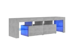 TV-Wände^vidaXL TV-Schrank mit LED-Beleuchtung Betongrau 140x36,5x40 cm