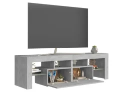 TV-Wände^vidaXL TV-Schrank mit LED-Beleuchtung Betongrau 140x36,5x40 cm
