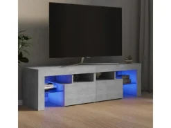 TV-Wände^vidaXL TV-Schrank mit LED-Beleuchtung Betongrau 140x36,5x40 cm