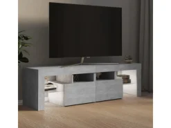 TV-Wände^vidaXL TV-Schrank mit LED-Beleuchtung Betongrau 140x36,5x40 cm