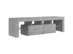 TV-Wände^vidaXL TV-Schrank mit LED-Beleuchtung Betongrau 140x36,5x40 cm