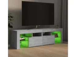 TV-Wände^vidaXL TV-Schrank mit LED-Beleuchtung Betongrau 140x36,5x40 cm