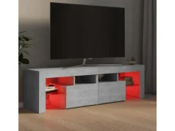 TV-Wände^vidaXL TV-Schrank mit LED-Beleuchtung Betongrau 140x36,5x40 cm