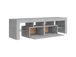 TV-Wände^vidaXL TV-Schrank mit LED-Beleuchtung Betongrau 140x36,5x40 cm