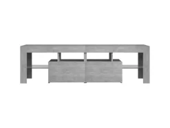 TV-Wände^vidaXL TV-Schrank mit LED-Beleuchtung Betongrau 140x36,5x40 cm
