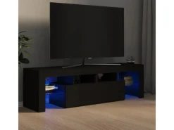 Wohnwände|TV-Wände^vidaXL TV-Schrank mit LED-Beleuchtung Schwarz 140x36,5x40 cm