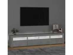 Wohnwände|TV-Wände^vidaXL TV-Schrank mit LED-Leuchten Betongrau 210x35x40 cm