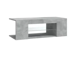 vidaXL TV-Schrank mit LED-Leuchten Betongrau 90x39x30 cm