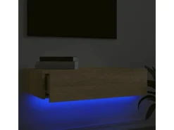 Wohnwände|TV-Wände^vidaXL TV-Schrank mit LED-Leuchten Sonoma-Eiche 60x35x15,5 cm