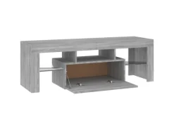 Wohnwände^vidaXL TV-Schrank mit LED-Leuchten Grau Sonoma 120x35x40 cm Modell 3