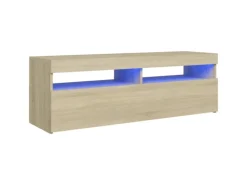Wohnwände|TV-Wände^vidaXL TV-Schrank mit LED-Leuchten Sonoma-Eiche 120x35x40 cm Modell 4