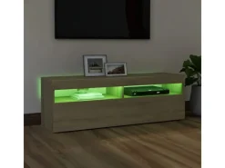 Wohnwände|TV-Wände^vidaXL TV-Schrank mit LED-Leuchten Sonoma-Eiche 120x35x40 cm Modell 4