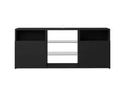 vidaXL TV-Schrank mit LED-Leuchten Schwarz 120x30x50 cm