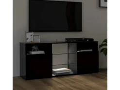 vidaXL TV-Schrank mit LED-Leuchten Schwarz 120x30x50 cm