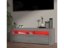 vidaXL TV-Schrank mit LED-Leuchten Grau Sonoma 120x35x40 cm Modell 1