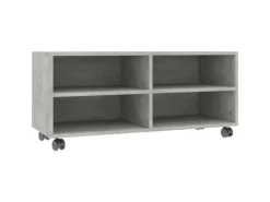 vidaXL TV-Schrank mit Rollen Betongrau 90x35x35 cm Holzwerkstoff