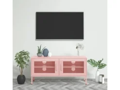 TV-Wände^vidaXL TV-Schrank Rosa 105x35x50 cm Stahl