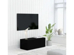 Wohnwände^vidaXL TV-Schrank Schwarz 80x34x30 cm Holzwerkstoff