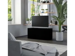 vidaXL TV-Schrank Schwarz 80x34x36 cm Holzwerkstoff