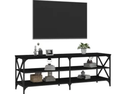 TV-Wände^vidaXL TV-Schrank Schwarz 140x40x50 cm Holzwerkstoff
