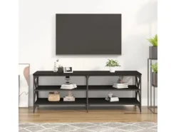 TV-Wände^vidaXL TV-Schrank Schwarz 140x40x50 cm Holzwerkstoff
