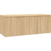 vidaXL TV-Schrank Sonoma-Eiche 80x34x30 cm Holzwerkstoff