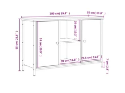 Sideboards^vidaXL TV-Schrank Sonoma-Eiche 100x35x65 cm Holzwerkstoff