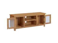 Wohnwände^vidaXL TV-Schrank 110x35x44 cm Massivholz Eiche