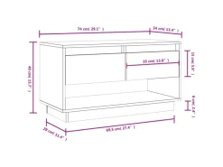 Wohnwände^vidaXL TV-Schrank 74x34x40 cm Massivholz Kiefür