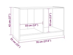 vidaXL TV-Schrank 70x33x42 cm Massivholz Kiefür