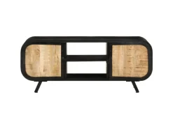 Wohnwände|TV-Wände^vidaXL TV-Schrank 110x30x45 cm Raues Mangoholz Modell 3