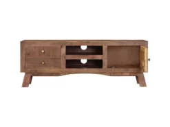 vidaXL TV-Schrank 110x30x40 cm Raues Mangoholz Modell 1