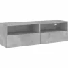 Wohnwände^vidaXL TV-Wandschrank Betongrau 100x30x30 cm Holzwerkstoff
