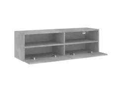 Wohnwände^vidaXL TV-Wandschrank Betongrau 100x30x30 cm Holzwerkstoff