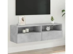 Wohnwände^vidaXL TV-Wandschrank Betongrau 100x30x30 cm Holzwerkstoff