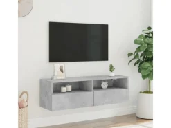 Wohnwände^vidaXL TV-Wandschrank Betongrau 100x30x30 cm Holzwerkstoff