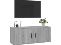 TV-Wände^vidaXL TV-Wandschrank Grau Sonoma 100x34,5x40 cm