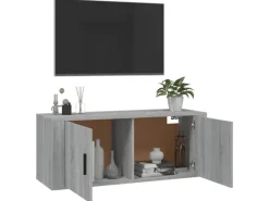 TV-Wände^vidaXL TV-Wandschrank Grau Sonoma 100x34,5x40 cm