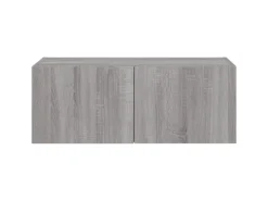 vidaXL TV-Wandschrank mit LED-Leuchten Grau Sonoma 80x35x31 cm