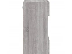 Wohnwände^vidaXL TV-Wandschrank mit LED-Leuchten Grau Sonoma 40x30x60,5 cm