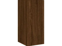 Wohnwände^vidaXL TV-Wandschrank mit LED-Leuchten Braun Eichen-Optik 30,5x35x70cm