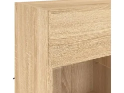 vidaXL TV-Wandschrank mit LED-Leuchten Sonoma-Eiche 78,5x30x60,5 cm