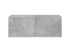 Wohnwände^vidaXL TV-Wandschrank mit LED-Leuchten Betongrau 80x35x31 cm