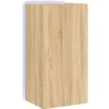 vidaXL TV-Wandschrank mit LED-Leuchten Sonoma-Eiche 40,5x35x80 cm