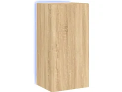 vidaXL TV-Wandschrank mit LED-Leuchten Sonoma-Eiche 40,5x35x80 cm