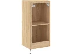 vidaXL TV-Wandschrank mit LED-Leuchten Sonoma-Eiche 40,5x35x80 cm