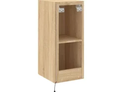 vidaXL TV-Wandschrank mit LED-Leuchten Sonoma-Eiche 30,5x35x70 cm