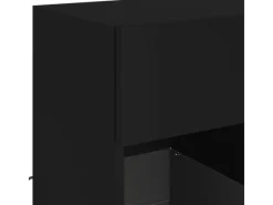 TV-Wände|Wohnwände^vidaXL TV-Wandschrank mit LED-Leuchten Schwarz 58,5x30x60,5 cm